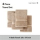 thumbnail image 4 of Juego de toallas de baño LANE LINEN Luxury, 100% algodón, paquete de 4 unidades, color topo, 4 of 7