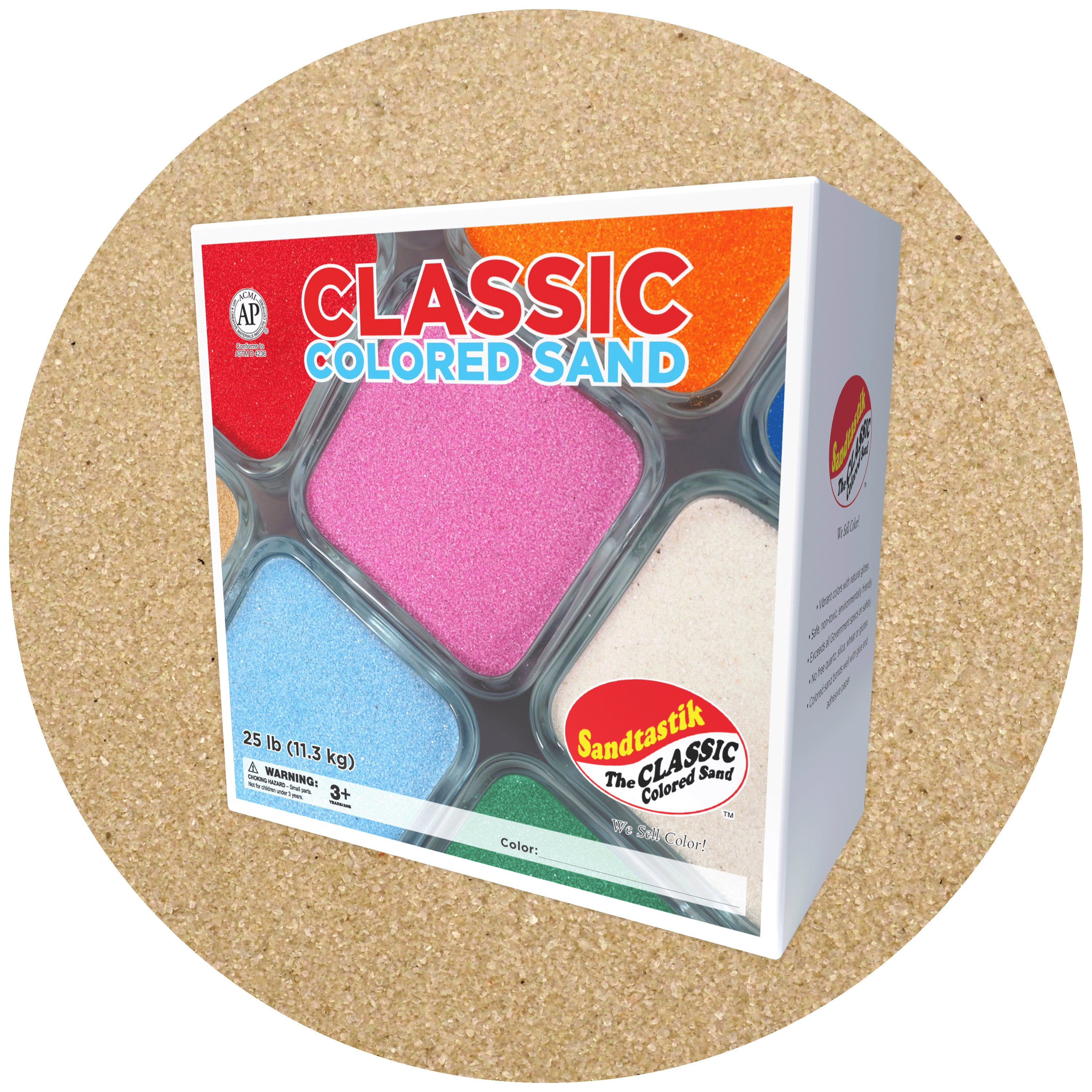 Sandtastik Classic Colored Sand, Beach - 10 lb