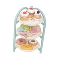 thumbnail image 3 of Juego de té de madera, juego de simulación para fiesta de té para niños, juego de rol con magdalenas, pasteles, para niños pequeños, niñas, 3 of 8