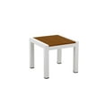 thumbnail image 3 of Pemberly Row 4-Piece Aluminum Lounger and Side Table in White/Teak, 3 of 3
