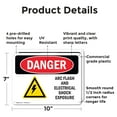 thumbnail image 2 of (2 Pack) ARC Flash And Electrical Shock OSHA Danger Sign 10 Inch X 7 Inch Plastic Sign, Weather Resistant, UV Protected for Workplace, Business, and Construction Site, Made in the USA, 2 of 8
