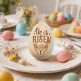 thumbnail image 7 of Beautynvta Easter Decoration, Handcrafted Wooden Easter Egg with Carved He is Risen & Hands Design, for Spring Home Decor, Table Centerpiece & Easter Gift, 7 of 7