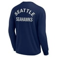 thumbnail image 3 of Unisex Fanatics Navy Seattle Seahawks Elements Super Soft Long Sleeve T-Shirt, 3 of 3