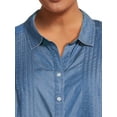 thumbnail image 5 of Terra & Sky Women's Plus Size Sleeveless Camp Shirt, 5 of 5