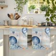 thumbnail image 4 of Navy Blue Shell Coastal Kitchen Towels Set of 4, Starfish Coral Summer Beach Ocean Absorbent Dish Towels for Kitchen, Microfiber Hand Towel, Quick Drying Tea Towel for Cleaning Decorative Dishcloths, 4 of 7