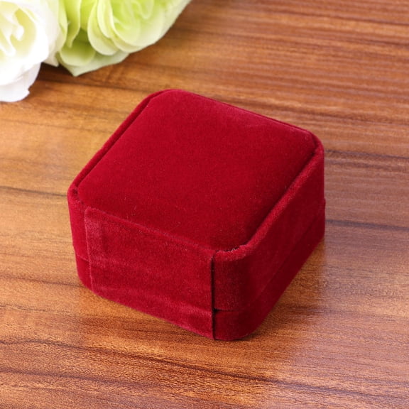 Raindrops 1Set Necklace present Box with Flocking Cloth Material Square Shape for Women 7.00x7.00x4.00CM