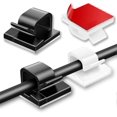 thumbnail image 1 of 100 Pcs Cable Clips, Adhesive Cable Organizer Cord Holder Wire Clip Wire, 1 of 5