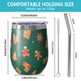 thumbnail image 5 of Christmas 12oz Stainless Steel Insulated Wine Tumbler with Lid and Straw – Double Wall Vacuum Mug for Hot & Cold Drinks, 304 Steel Interior, Sweat-Free Design, 5 of 5