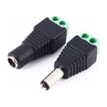 thumbnail image 3 of Shisuyan 5pcs Male and 5pcs Female DC Power Connector Plug Cable Jack Adapter for CCTV Camera and Strip Light, 3 of 5