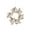 L, variant on Champagne Gold 8-Point Snowflake Christmas Ornament, 1.63 x 1.78-Inch Openwork Hanging Pendant for Christmas Tree, Wreath, Mantel, Window and Winter Holiday Decor