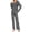 Gray, variant on uublik Womens Pajama Set Long Sleeve Tops and Long Pants Soft Comfy Pajamas Set 2 Piece Outfits