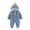 Blue, variant on Odeerbi Baby Girls Boys Clothes Baby Rompers Newborn Fleece Footie Snowsuit Winter Cartoon Warm Hooded Romper Jumpsuit Outfits