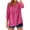 Hot Pink, variant on cocolona Womens 3/4 Sleeve Shirts Trendy Button V Neck Tops Dressy Casual Blouse Solid Color Loose Lightweight Tops