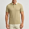 thumbnail image 3 of Rrxhxhs Golf Shirts for Men Summer Fashion Contrast Collared 2-Button Short Sleeve Leisure Thin Ice Silk Business Casual Tops,2XL, 3 of 7
