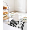 thumbnail image 4 of Farmhouse Black Plaid Kitchen Dish Towels for Drying Dishes Set of 2, Vintage Country Cock Checkered Waffle Weave Microfiber Hand Tea Bathroom Towels Quick Dry & Absorbent Towel 12x12, 4 of 7