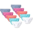 thumbnail image 2 of Fruit of the Loom Women's 10pk Microfiber Bikini, Assorted, 6, 2 of 2