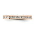 thumbnail image 4 of 14k Rose Gold Princess Cut Diamond Eternity Wedding Band Anniversary Ring Size 7.5 - 1 Ct., 4 of 5