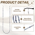 thumbnail image 3 of Cadena de gafas Uxcell para mujeres, collar de soporte de gafas de cuentas de piedra natural, lanyard de gafas de cristal Bohemia de 28 pulgadas con bucles de silicona, azul, 3 of 7