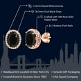 thumbnail image 2 of Gem Stone King 4.48 Ct Oval Black Onyx 18K Rose Gold Plated Silver Earrings, 2 of 6