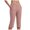 Pink, variant on COMVALUE Capris Seniors Women High Waist Stretch Womens Golf Pants Summer with Pockets Work Casual 2026 Pink for Size M