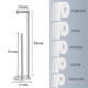 thumbnail image 4 of Soporte De Acero Inoxidable De 550 Mm De Altura (Base Redonda, Doble Barra, Plateado), 4 of 9