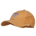 thumbnail image 2 of Peace with USA Flag Embroidered Unstructured Cap - Gold OSFM, 2 of 5