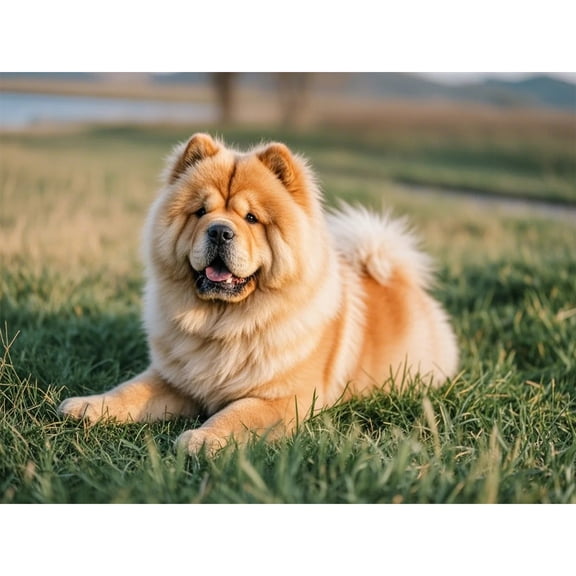 Chow Chow Dog Diamond Art 5D Diamond Painting DIY Kits Full Round Drill Beads by Number Stitch Handmade Arts and Crafts for Home Wall Living Room Decor 12x16 inch / 30x40cm