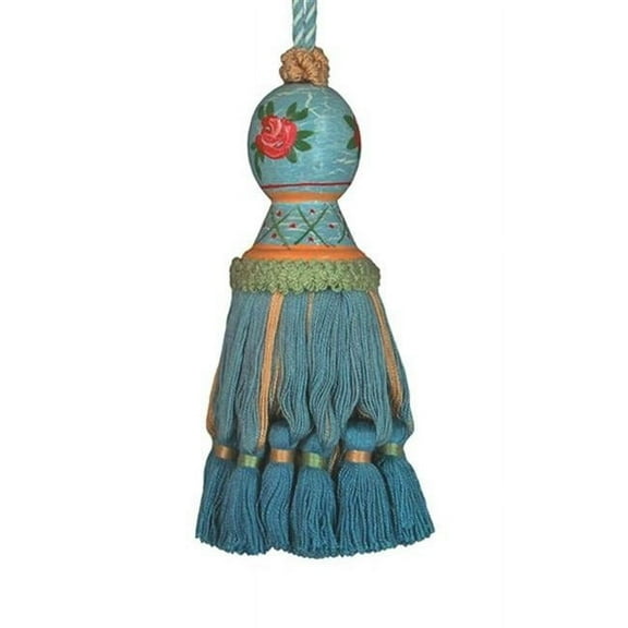 Laura-Blue hand painted tassel