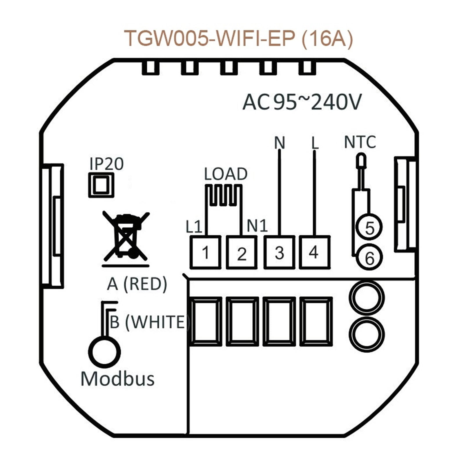 Smart Thermostat For Gas Boiler, Heating Room Wired Temperature Regulator Controller Home Backlight Touch Screen ,Temperature calibrating