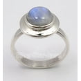 thumbnail image 3 of 925 Solid Silver Amazing Blue Fire Rainbow Moonstone Bestseller Ring Size 8.5, 3 of 3