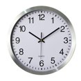 thumbnail image 2 of Reloj de pared silencioso de acero inoxidable y metal, reloj de pared de aluminio creativo y moderno para sala de estar, 2 of 5
