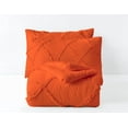 thumbnail image 5 of DNG Creations 3 Piece Diamond Ruffle Comforter 100% Egyptian Cotton, 800TC - Solid Orange Colour - Super Soft 550 GSM All Season ( Oversized Queen - Size ), 5 of 6