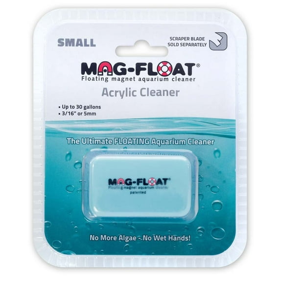 Mag-Float Floating Magnet Acrylic Aquarium Cleaner Small 30gal