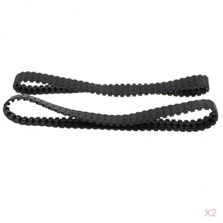 Zxpjkyu 2 Pairs of 66cm Rubber Tank Track for DIY Robot Replacement Kits Science Toy