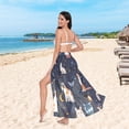 thumbnail image 5 of Women's Beach Swimsuit Cover Ups Bathing Suit Coverups Bikini Wrap Dress for Swimwear Cat Butterfly in Space M, 5 of 7