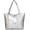 Silver, variant on Women Casual Bag Fashionable PU Leather Metallic Handbag Large Capacity Pattern Shoulder Bag Shopping Bag