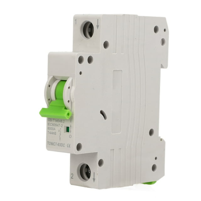 Uadme Disjoncteur Miniature, 250V DC PV Circuit Breaker Mini Magnetic System Quick Trip DC Circuit Isolator for Solar System, 1P Miniature Air Circuit Breaker(40A)