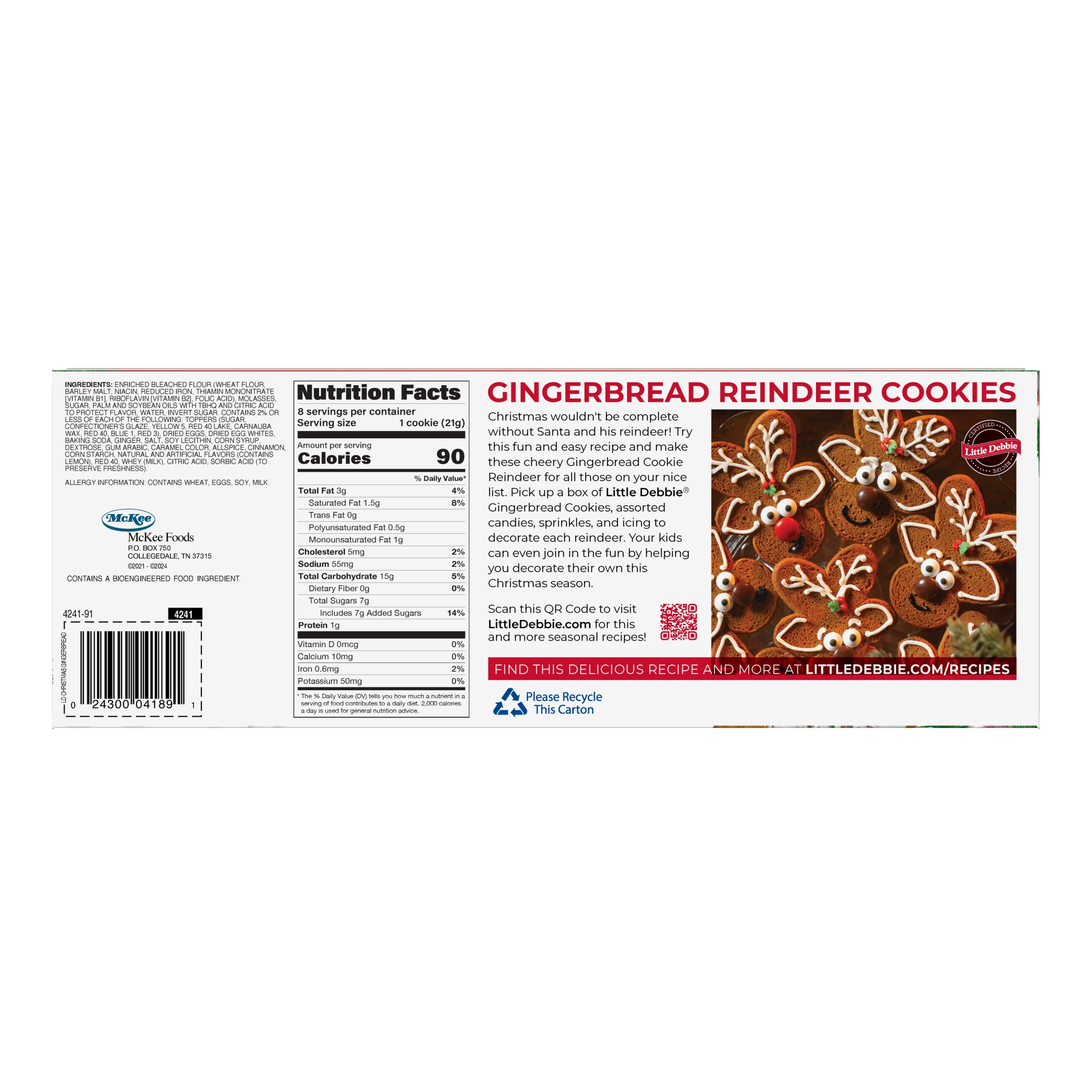 Snack Cakes, Little Debbie Family Pack Gingerbread Cookies