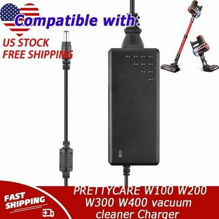 Replacment Adapter Compatible with PRETTYCARE W100 W200 W300 W400 vacuum cleaner