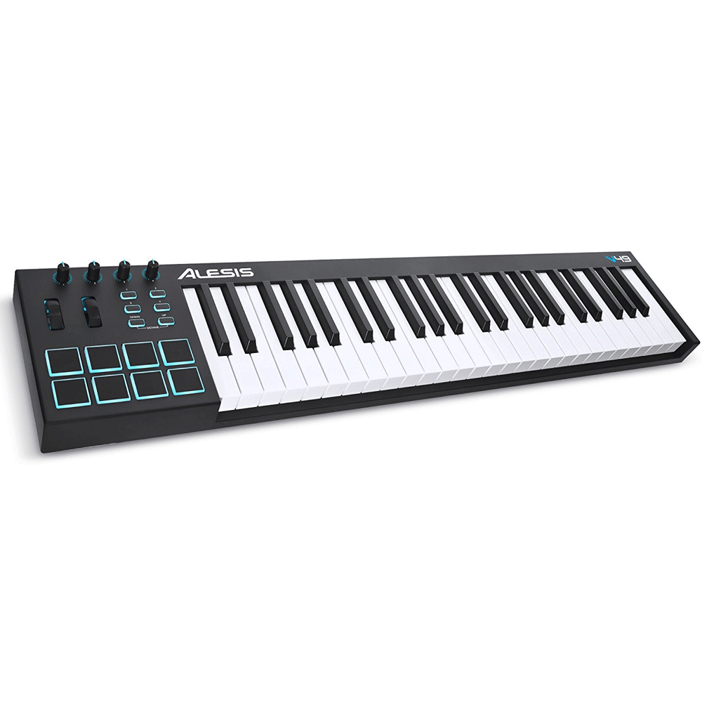 Advanced 49-Key USB MIDI Keyboard & Drum Pad Controller (16 Pads / 12 Knobs / 36 Buttons) + Label Kit + MIDI Cable + Headphones - Top Value Kit! - image 2 of 8