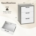 thumbnail image 3 of Giantex 3 Drawer Dresser, Wooden Nightstand End Table for Bedroom or Living Room, 3 of 8