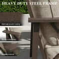 thumbnail image 3 of Heynemo Outdoor Patio Furniture Set, 7 Piece Patio Conversation Set with Side Table and Ottomans, Metal Furniture Set for Porch Backyard Garden, Coffee, 3 of 6