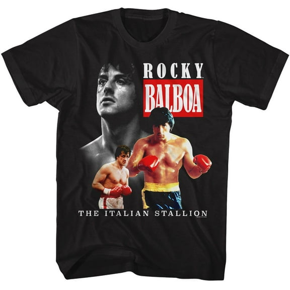 Rocky Triple Black Adult T-Shirt Xl