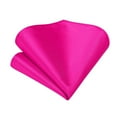 thumbnail image 2 of Mens Solid Color Necktie and Pocket Square with Tie Cufflinks Sets for Wedding Party Pink Ties, 2 of 7