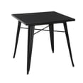 thumbnail image 1 of OFM 161-T30-BK 30 in. 161 Collection Table à Manger Carrée Moderne Industrielle & 44; Table d'Intérieur et d'Extérieur en Acier Galvanisé - Noir, 1 of 1