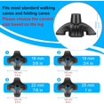 thumbnail image 3 of SupreGear 3/4" Heavy-Duty Quad Cane Tip, Non-Slip Rubber Replacement Base for Extra Stability & Balance, 3 of 8