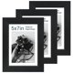 thumbnail image 1 of Marco de fotos TENIBYC de 5 x 7 pulgadas, color negro, madera veteada, paquete de 3 unidades con vidrio, 1 of 7