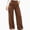 Brown, variant on Afuyipoi Women’s Teacher Pants High-Waisted Wide Leg Trousers Khaki M