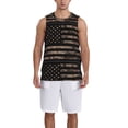 thumbnail image 6 of Rocae American Flag with Desert Camouflage for Men's Basketball Jersey Lightweight and Breathable Athletic Tank Top,Quick-Drying Sports Jersey XX-Large, 6 of 9