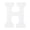 H, variant on 6 Pack: 9" White MDF Whimsy Letter by Make Market